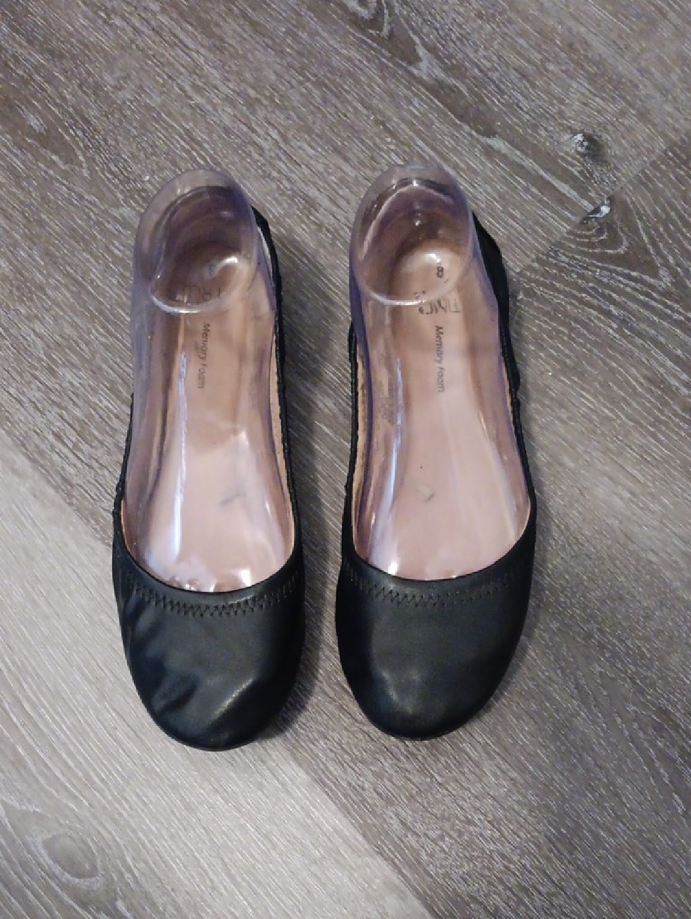 Time and Tru Black Women's Ballet Flats
